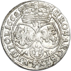 Jan II Kazimierz, szóstak 1662 AT, Kraków