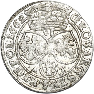 John II Casimir, sixpence 1662 AT, Krakow