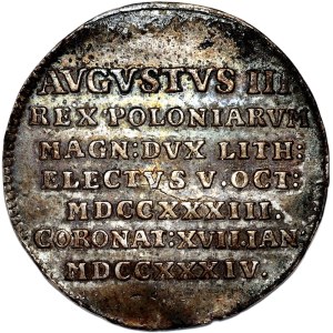 August III Sas, żeton koronacyjny 1734