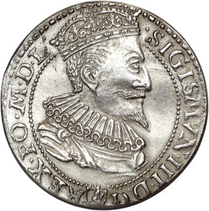 Sigismund III Vasa, sixpence 1596, Malbork