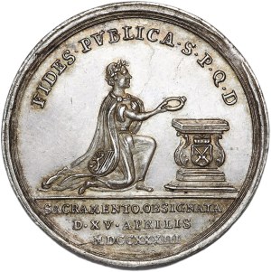 Augustus III Saxon, Medal Oath of allegiance to the Elector of Saxony 1733, Dresden