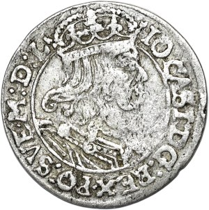 John II Casimir, sixpence 1667 AT, Krakow