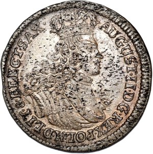 August II Sas, sixpence 1702 EPH, Leipzig