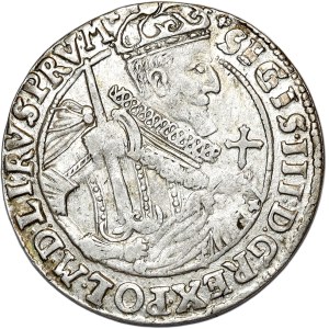 Zygmunt III Waza, ort 1623, Bydgoszcz, prosta korona