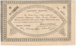 November Uprising, Treasury Assignment for 200 zloty 1831, watermarked