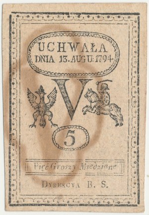Kosciuszko Insurrection, 5 pennies 1794