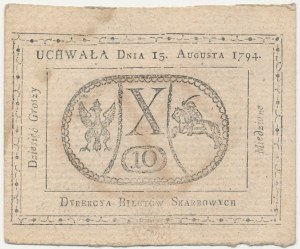 Kosciuszko Insurrection, 10 copper pennies 1794