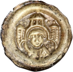 Leszek the White, (1202-1227) Kraków brakteat, St. Stephen under the triple arcade.