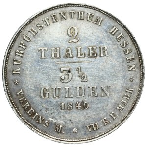 Niemcy, Hessen-Kassel, 2 talary - 3 i 1/2 guldena 1840
