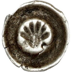 Śląsk, Wacław Legnicki (1382-1417), brakteat, muszla, Nysa