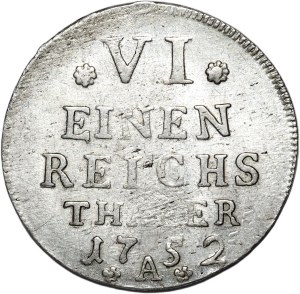 Germany, Prussia, Frederick II, 1/6 thaler 1752 A, Berlin