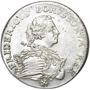 Niemcy, Prusy, Fryderyk II, 1/6 talara 1751 A, Berlin