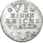 Niemcy, Prusy, Wiktor II Fryderyk, 1/6 talara 1758