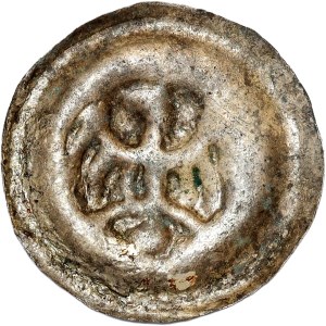 Silesia, brakteat, eagle sitting on a bow, ball