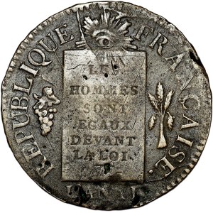Francja, Sol à la balance FRANÇAISE, 1793 BB, Strasbourg