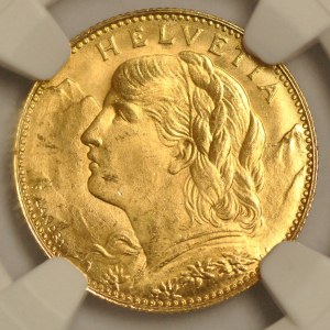 Switzerland, 10 francs 1922 B, Bern