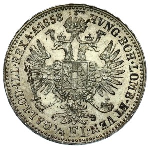 Austria, Franciszek Józef, 1/4 florena 1858 A , Wiedeń