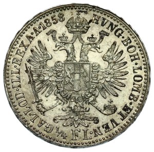 Austria, Franz Joseph, 1/4 florin 1858 A , Vienna