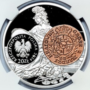 20 złotych 2024, Grosz z miedzi krajowej Stanisława Augusta
