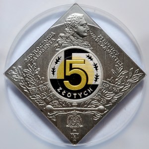 5 złotych 2016, 250. Rocznica Założenia Mennicy Warszawskiej, klipa