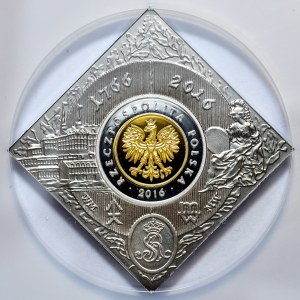 5 złotych 2016, 250. Rocznica Założenia Mennicy Warszawskiej, klipa