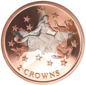 Gibraltar, 2 crowns 2003 First Anniversary of Euro Ag-Cu