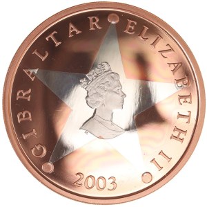 Gibraltar, 2 crowns 2003 First Anniversary of Euro Ag-Cu