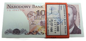100 zloty 1986, SG series, bank parcel 100 pcs.