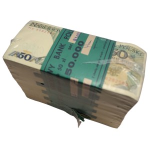 Zgrzewka bankowa 50 zł 1988, Świerczewski, seria HU, 1000 szt.