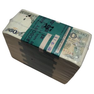 Zgrzewka bankowa 50 zł 1988, Świerczewski, seria HL, 1000 szt.