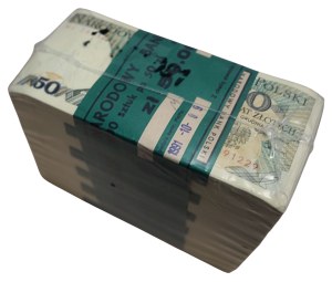 Bank wrapped 50 zloty 1988, Swierczewski, HL series, 1000 pcs.