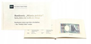 Polish Cities banknote album set, 55 pieces.