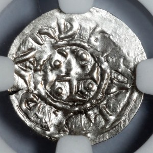 Boleslaw III the Wrymouth (1102-1138), denarius, knight and St. Adalbert.