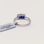Anello in argento con cianite naturale