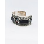 Bracciale orientale in onice placcato argento
