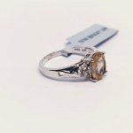 Anello con quarzo fumé brillante, argento 925