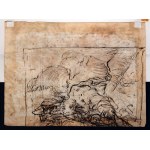 Group of five drawings of different subjects