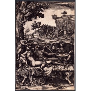 Giorgio Ghisi detto il Mantovano (1520-1582), Cupid and Psyche, after Giulio Romano