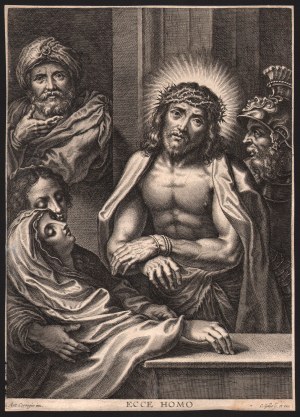 Cornelis Galle I (1576 - 1650), Ecce Homo, after Correggio