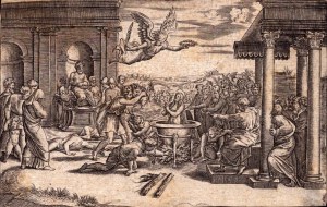 Étienne Delaune (c.1518 - 1583), The Martyrdom of Saint Felicitas of Rome | Trajan crowned by Victory
