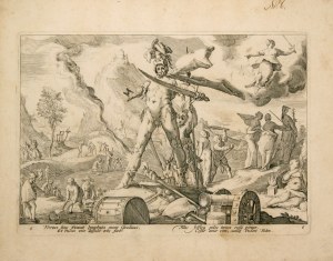 Hendrik Goltzius (workshop of) (1558 - 1617), The Iron Age | The Giants | Lycaon turned into a wolf