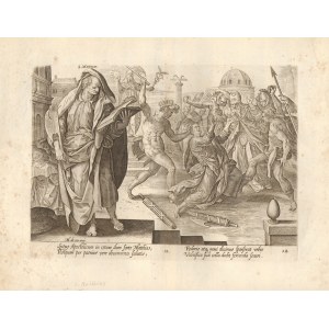 Hendrik Goltzius (1558 - 1617), Martyrdom of Saint Matthias, after Martin de Vos
