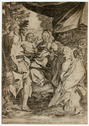 Agostino Carracci (1557 - 1602), The Madonna of Saint Jerome, after Correggio