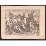 Agostino Carracci (1557 - 1602), Sapientia Martem depellante Pax et Abundantia cogaudent, by Tintoretto