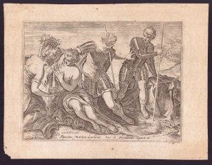 Agostino Carracci (1557 - 1602), Sapientia Martem depellante Pax et Abundantia cogaudent, by Tintoretto