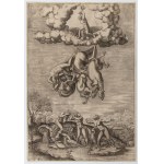 Michelangelo Buonarroti (after) - Nicolas Beatrizet (copy after) (Caprese 1475 - Roma 1564, c. 1507 - 1573), The Fall of Phaeton
