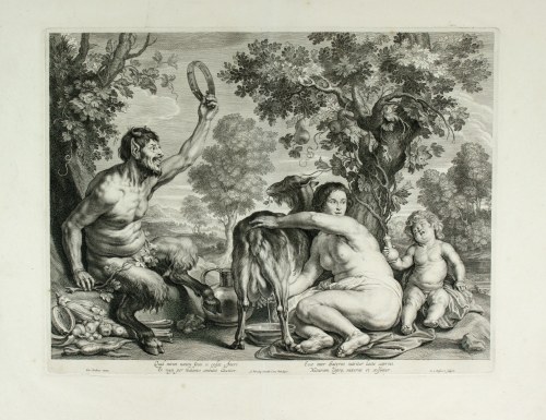 Schelte Adamsz. Bolswert (c. 1586 - 1659), The Goat Amalthea with the Infant Jupiter, after Jacob Jordaens