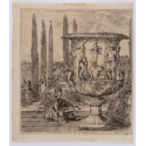 Stefano della Bella (Firenze, 1610 - 1664), Romae in hortis Medicæis vas marmoreum eximium