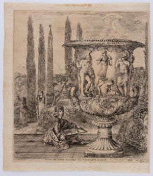 Stefano della Bella (Firenze, 1610 - 1664), Romae in hortis Medicæis vas marmoreum eximium