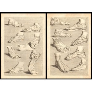 Joachim von Sandrart (after) (1606 - 1688), Models of ancient Roman footwear